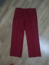 lotto 335b pantalone pantaloni donna lino-cotone rossi tg.L