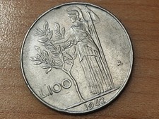 1962 Italy 100 Lire KM# 96.1