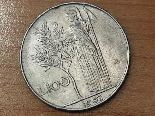 1962 italy 100 lire 96 - italy, km#
