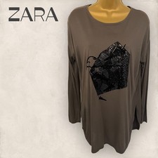 Maglia donna ZARA kaki marrone