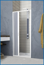 Box doccia 1 Lato PVC in Plastica Porta Scorrevole soffietto bagno nicchia 120