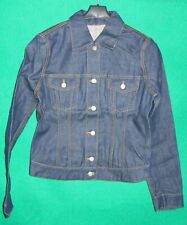 FREEWEAR GIUBBINO GIUBBETTO GIACCA DONNA JEANS BLU SCURO 100% COTONE TAGLIA M