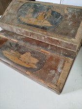 ANTICO SCRITTOIO DA VIAGGIO  FINEMENTE INTARSIATO SORRENTINO ANTIQUARIATO 