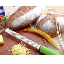 Grattugia Mano Utensili Cucina Per Formaggio Limone Pressa Aglio Maniglia Verde