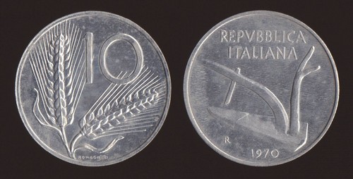 Lire 1970 spighe aratro - spighe,