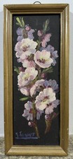 Olio Su Pannello Firmato Fiori