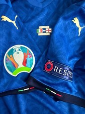 Maglia Italia CHIELLINI Match Iussed Worn EURO 2020 Preparata Indossata Finale