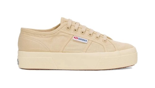 Superga platform linen beige - linen,