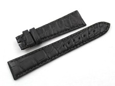 Vera Pelle Coccodrillo Cinturino Grigio Opaco 20/16mm Accessori Orologi Nuovo