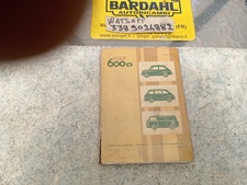 Fiat 600 - multipla - furgone 600 t- catalogo ricambi