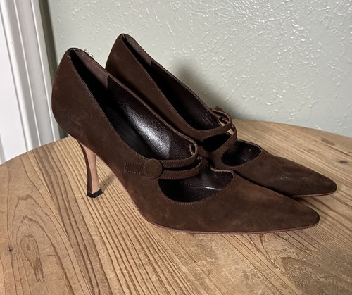 Manolo blahnik marrone pelle - blahnik,