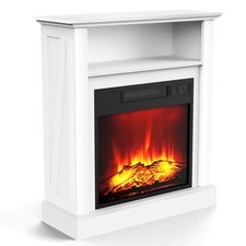 Camino Elettrico Camino Elettrico 2000W Fiamma LED Con Effetto Fiamma LED Time Bianco