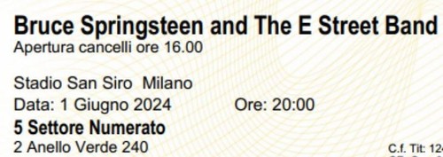 Biglietto bruce springsteen - 1,
