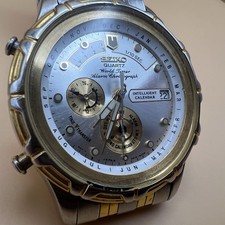 Raro Seiko Quartz World Timer