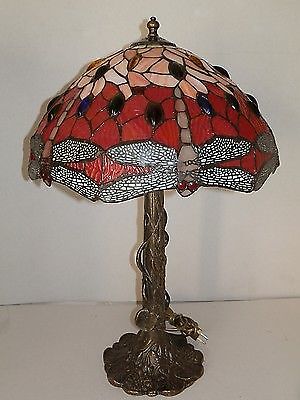 Lampada abatjour vetro tiffany - abatjour,