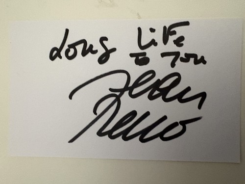 Signed white card - signed,