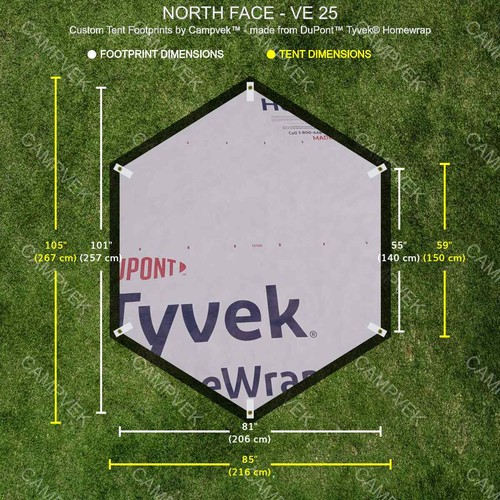 Tyvek impronta per tenda - impronta, north
