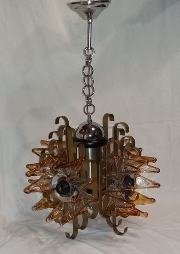 Lampadario vintage ottone e - ottone,