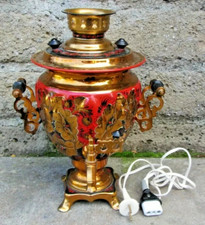 SAMOVAR ELETTRICO CCCP RUSSO FUNZIONANTE 3,0 LITRI ALTO 40 CM.DIPINTO A MANO