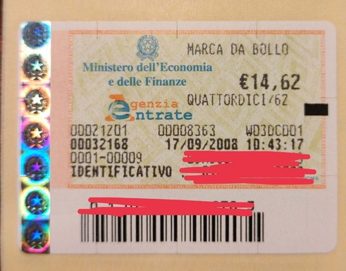 Marca bollo telematica - marca,