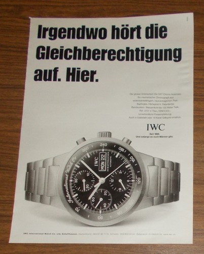 Rara pubblicità iwc gst - rara,
