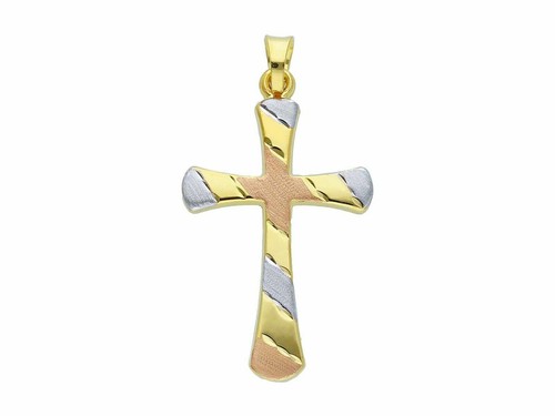 Ciondolo croce oro giallo - ciondolo,