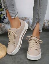 Scarpe sneakers platform beige e bianche donna