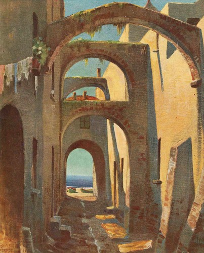 Stampa 1940 vicolo - stampa, di