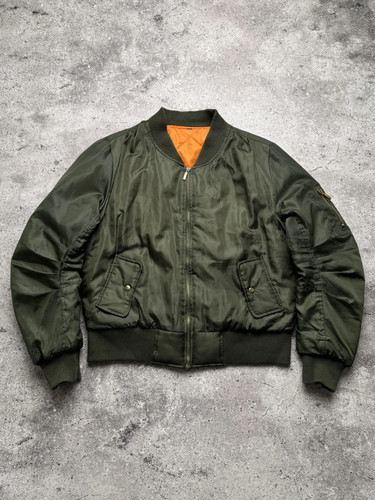 Giacca bomber vintage verde - giacca,