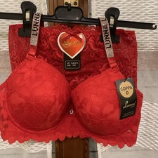 Completo intimo donna colore rosso natalizio tg 42 