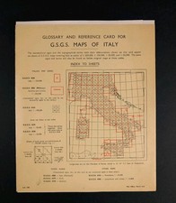 Glossario GSGS Mappe D'Italia O.R 1376 Ufficio Guerra 1943 Sbarco Italia Ww2