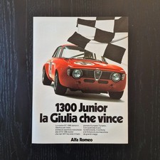 1972 Alfa Romeo Giulia GTA 1300 Junior - Original AD Advert Pubblicità Vintage
