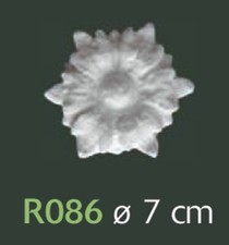 Rosone in gesso bianco per