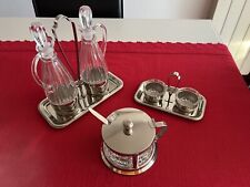 Servizio Da Tavola: Oliera , Acetiera, Saliera , Pepiera