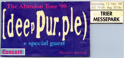 Deep purple ticket 1989 the - 1989,