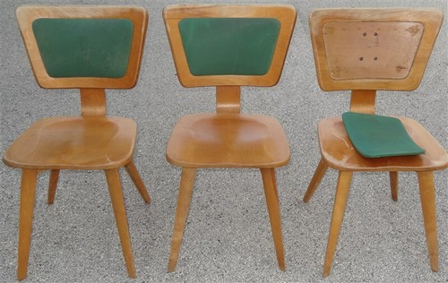 Pair 1950s thonet chairs - pair, of