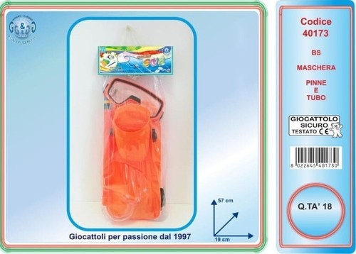 Set maschera pinne tubo - maschera, e