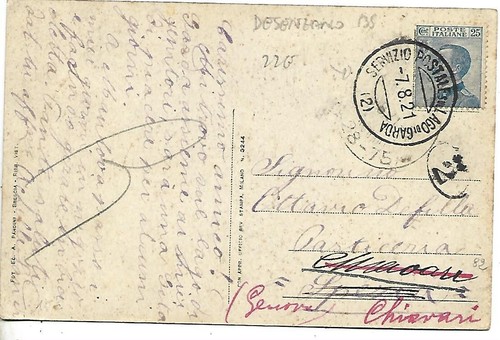 1921 servizio postale - postale, lago