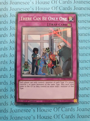 There can only one - can,