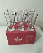 Set 6 Bicchieri Di Vetro Da Bar Campari Soda Design Bozzetto Fortunato Depero