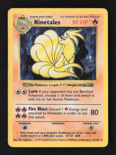 Ninetales raro set base senza - raro,