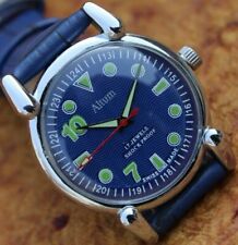  ANTICO ALTUM  SWISS MADE FHF ST96  CARICA MANUALE QUADRANTE BLU STILE VINTAGE 