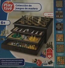 SET GIOCO DA TAVOLO IN LEGNO - 10 GIOCHI IN UNO -DAMA ........