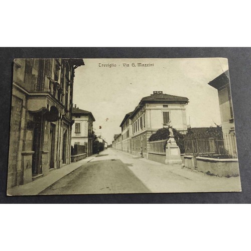 Cartolina treviglio via g - -,