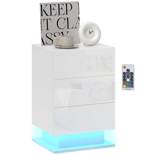 Homcom comodino led regolabile - homcom,
