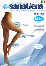 Sanagens Collant MALICE 140 den PANT 15 mmHg calze maglia liscia FINO ALLA SESTA