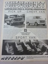 *ADVERTISING PUBBLICITA'  CHEVROLET PICK UP - CHEVY VAN  - 1984