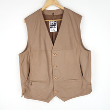 Gilet vintage in pelle marrone