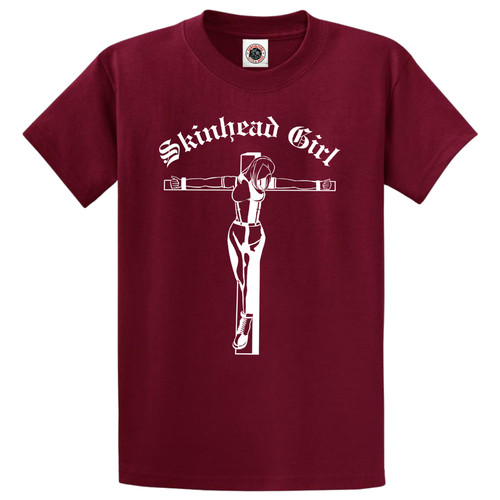 Crucified skinhead girl
