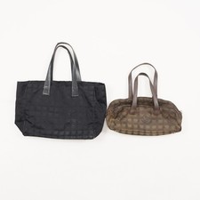 Set 2 borse tote in pelle